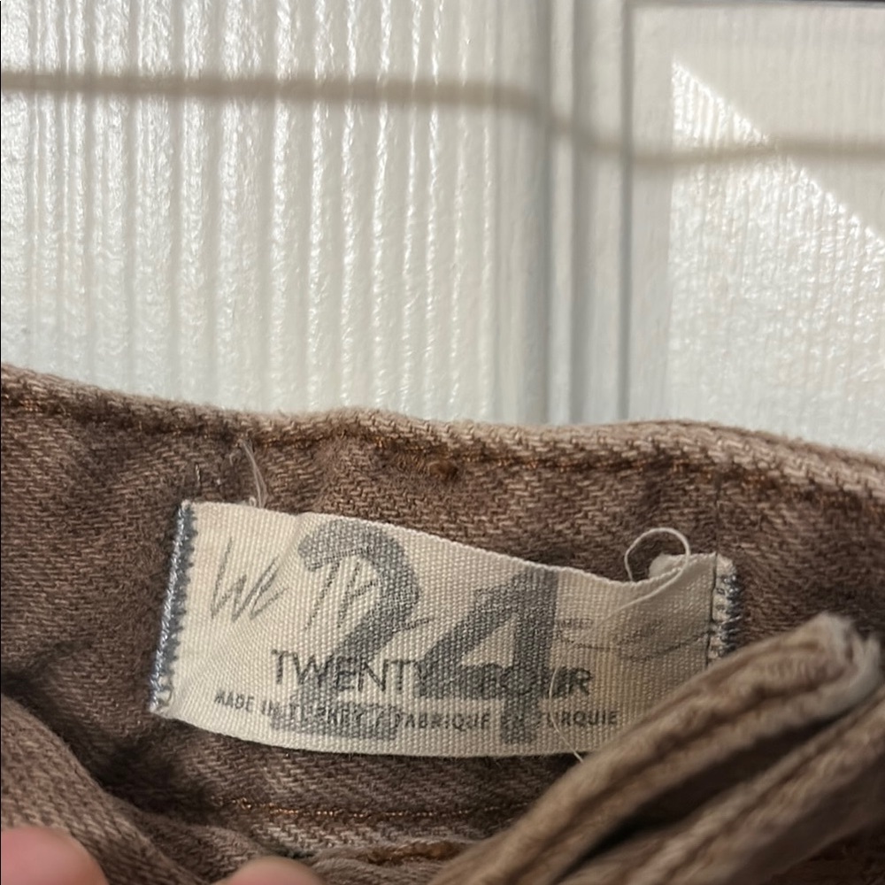 We The Free Brown Frayed Jean Shorts - Picture 2 of 3